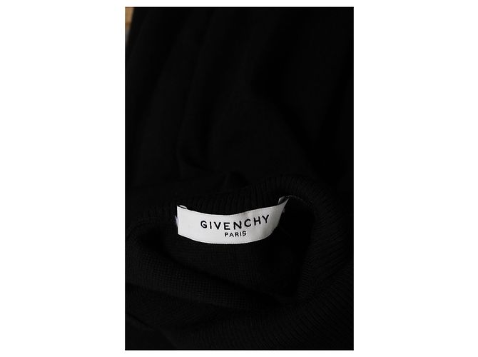 Suéter Givenchy com gola simulada em lã preta Preto - vista 9