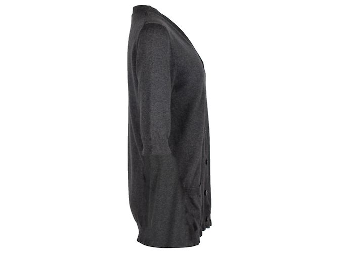 Marni x Joyce Ruffled Cardigan aus grauer Baumwolle - Ansicht 2