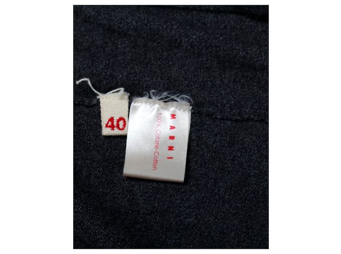 Marni x Joyce Ruffled Cardigan aus grauer Baumwolle - Ansicht 5