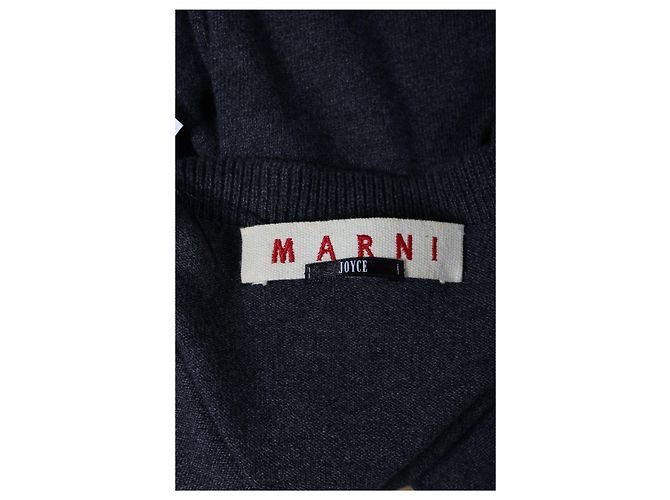 Marni x Joyce Ruffled Cardigan aus grauer Baumwolle - Ansicht 8
