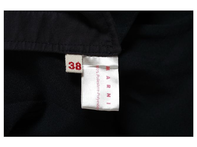 Ärmelloses, knielanges Kleid von Marni aus schwarzem Polyester - Ansicht 10