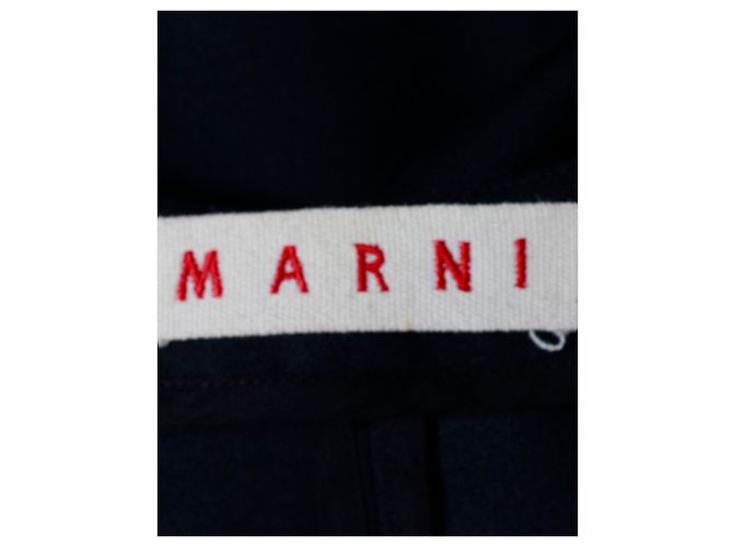 Ärmelloses, knielanges Kleid von Marni aus schwarzem Polyester - Ansicht 4