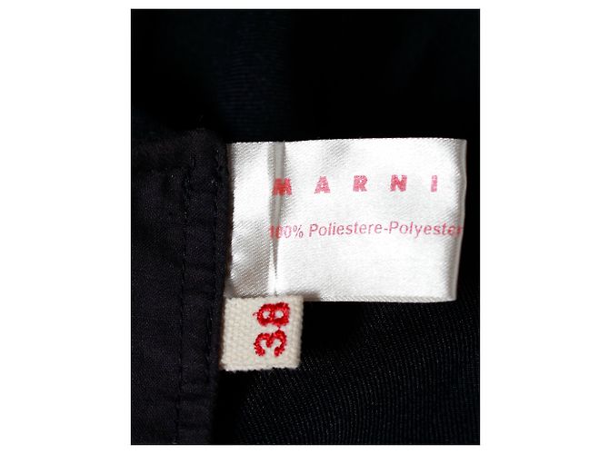 Ärmelloses, knielanges Kleid von Marni aus schwarzem Polyester - Ansicht 5