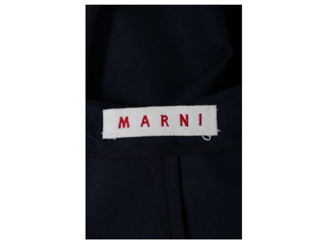 Ärmelloses, knielanges Kleid von Marni aus schwarzem Polyester - Ansicht 9