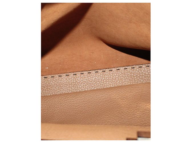 Fendi Peekaboo media in pelle Selleria nera Nero - vista 8