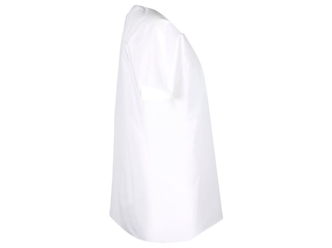 Hermès Top Hermes de manga corta de algodón blanco - vista 2