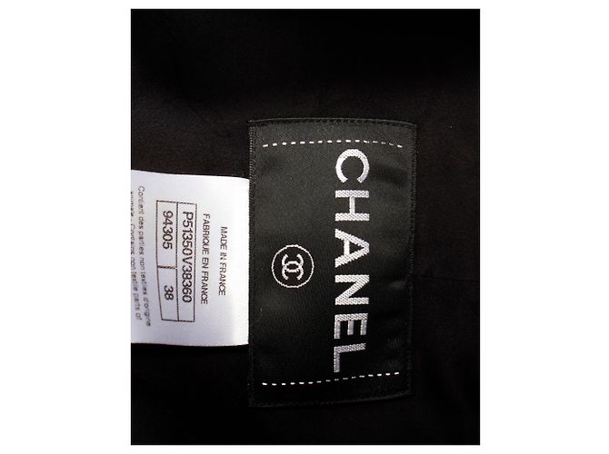 Chanel Cropped Open-Front Blazer aus schwarzer Seide - Ansicht 3