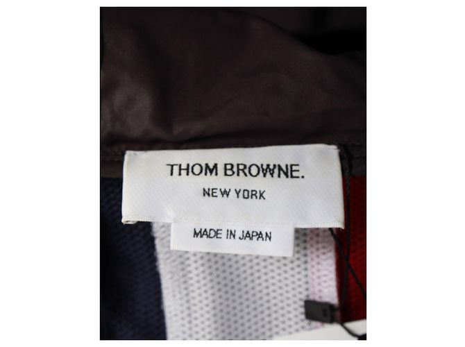 Thom Browne 4-Bar Hooded Parka aus grauem Polyester - Ansicht 4