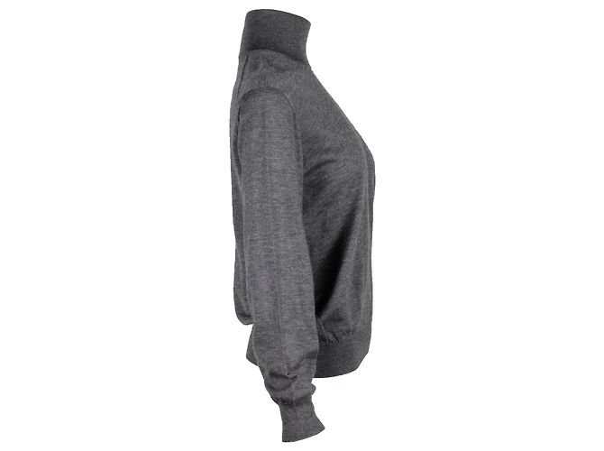 Rollkragenpullover von Giorgio Armani aus grauem Kaschmir - Ansicht 2