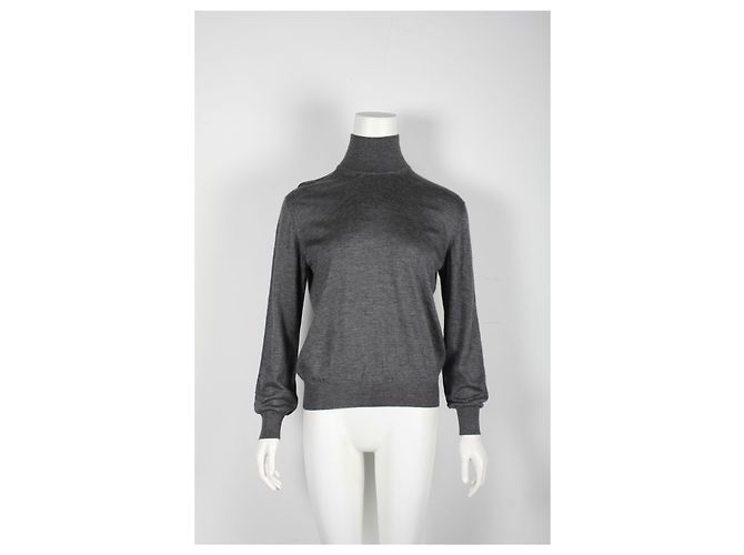 Rollkragenpullover von Giorgio Armani aus grauem Kaschmir - Ansicht 6