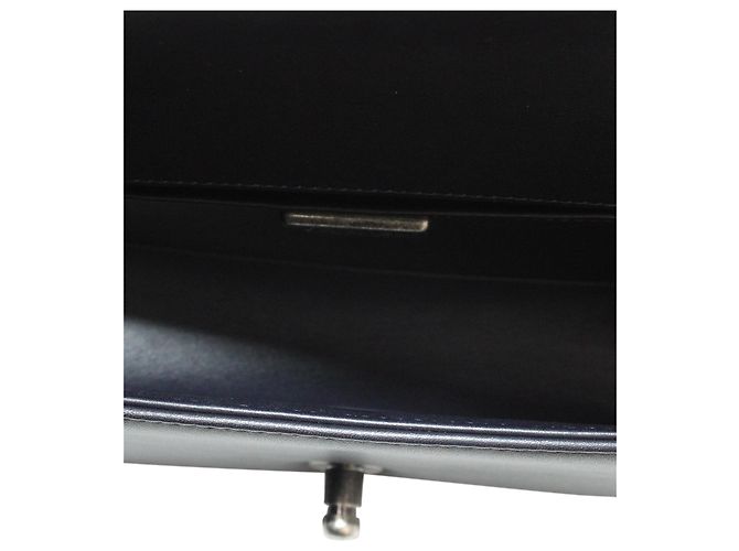 Borsa media da ragazzo Chanel con patta in pelle di pitone blu navy - vista 6