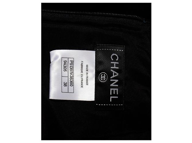 Timeless Falda plisada acampanada Chanel en seda negra Negro - vista 4