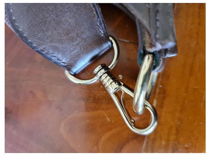 Borsa a tracolla Hermès Evelyne in Pelle Marrone Scuro - vista 6