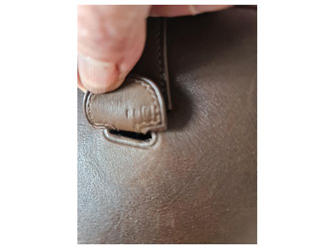 Borsa a tracolla Hermès Evelyne in Pelle Marrone Scuro - vista 9
