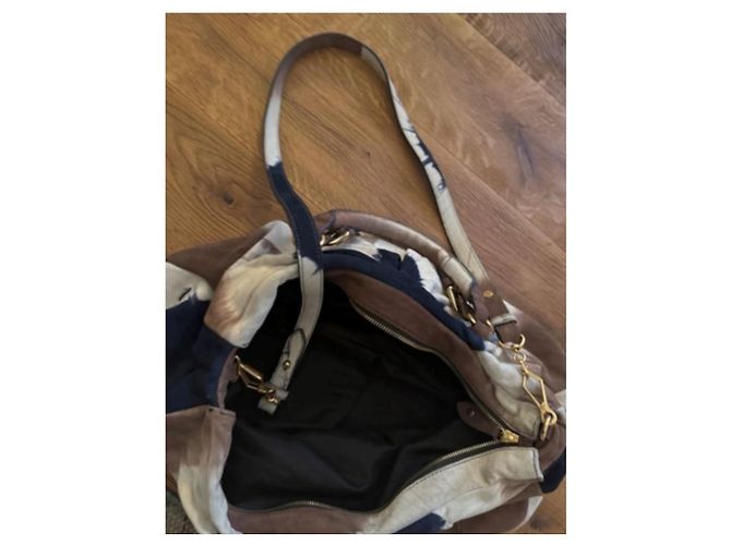 Miu Miu Borsa tote in camoscio tie-dye - vista 3