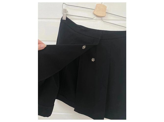 Falda cruzada negra de lana Dolce & Gabbana Negro - vista 2