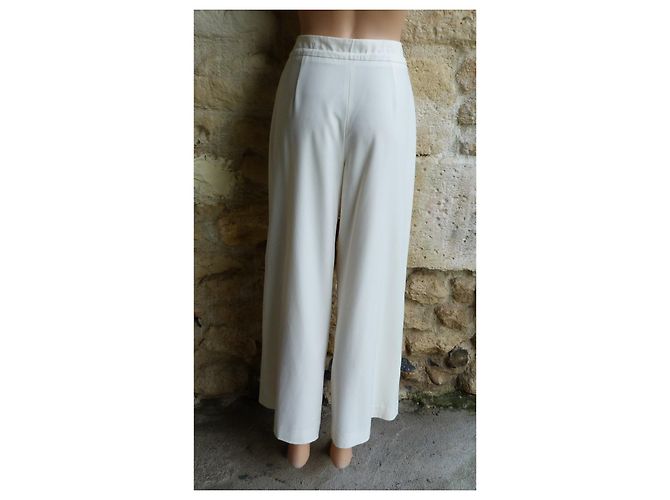 Georges Rech Weite Hose Elfenbein Polyester Aus weiß - Ansicht 4