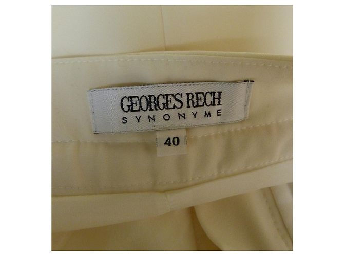 Georges Rech Weite Hose Elfenbein Polyester Aus weiß - Ansicht 6