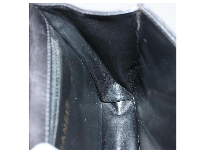 CHANEL Matelassé Turn Lock Gürteltasche Lammleder Schwarz CC Auth yk11590 - Ansicht 17