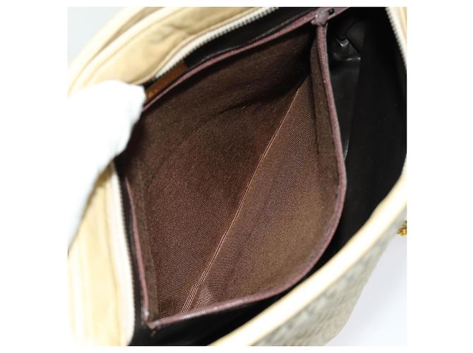 Bolsa de ombro com corrente acolchoada BALLY Couro Bege Auth ac2905 - vista 21