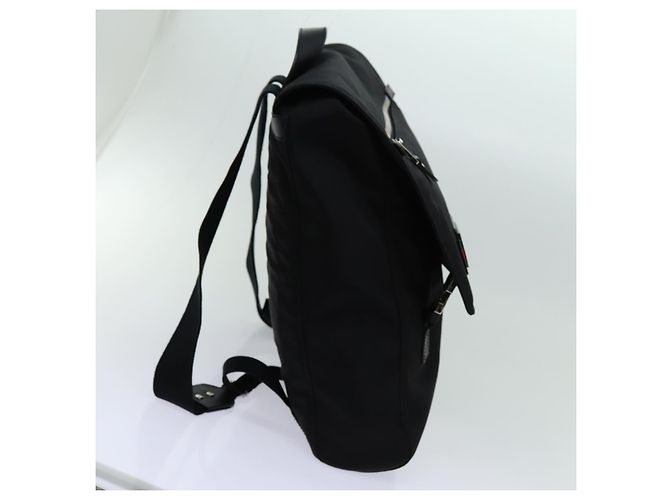 GUCCI Web Sherry Line Rucksack Nylon Schwarz Grün Rot 246407 Auth bs13331 - Ansicht 5
