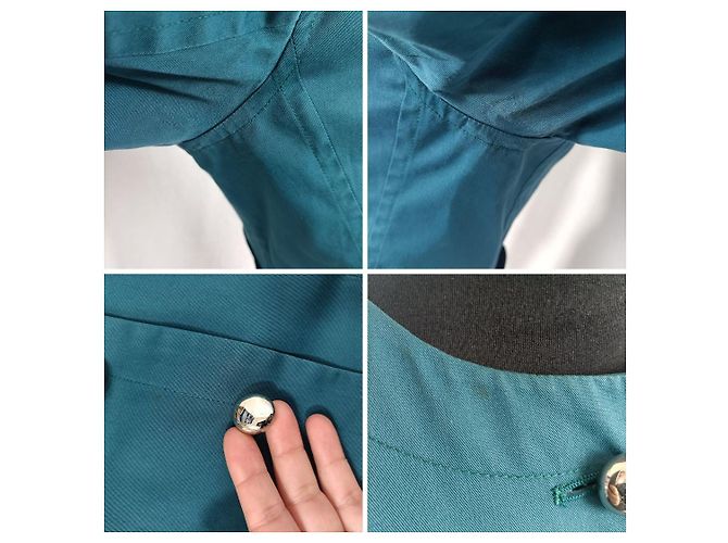 Yves Saint Laurent Giacca verde petrolio vintage YSL Blu - vista 10
