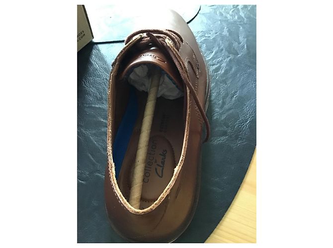 Clarks Malwood Plain scarpe stringate in pelle marrone scuro - vista 4