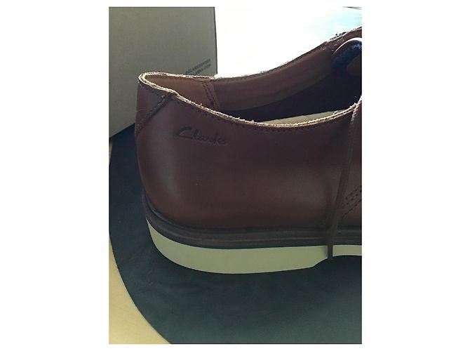 Clarks Malwood Plain scarpe stringate in pelle marrone scuro - vista 5