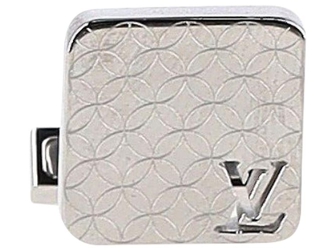 Gemelli Louis Vuitton Champs Elysées in metallo argentato Argento Metallico - vista 4