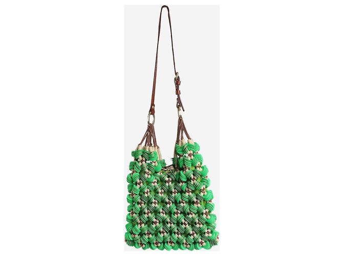 Jamin Puech Borsa a tracolla verde in paillettes - vista 2
