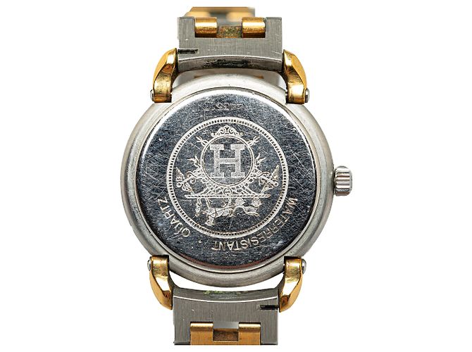 Relógio Pullman em aço inoxidável com quartzo dourado Hermès Prata - vista 4