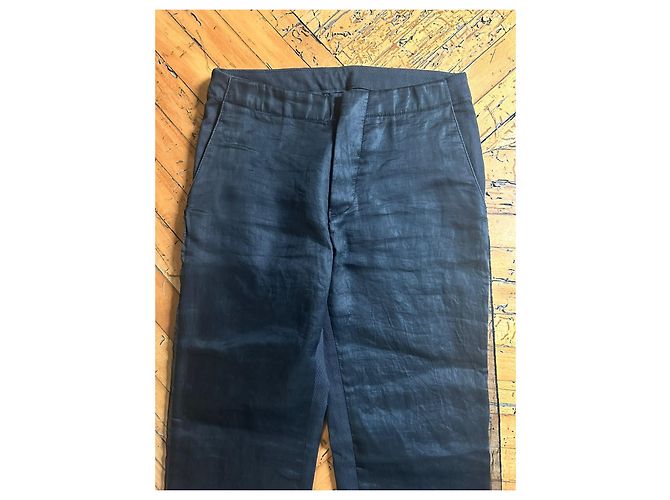 Helmut Lang AW1997 Jeans en chiffon negro - vista 3