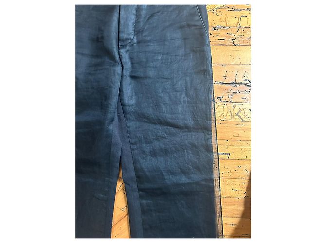 Helmut Lang AW1997 Jeans en chiffon negro - vista 4