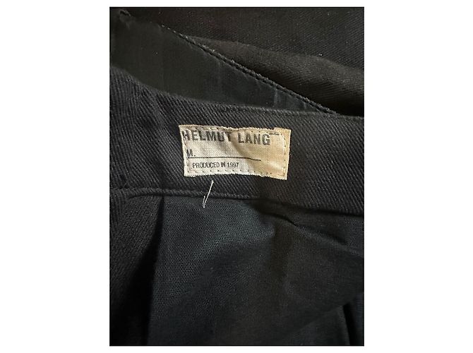 Helmut Lang AW1997 Jeans en chiffon negro - vista 5