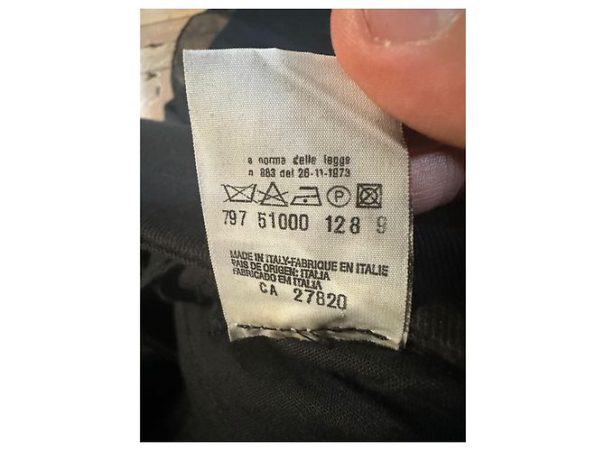 Helmut Lang AW1997 Jeans en chiffon negro - vista 6