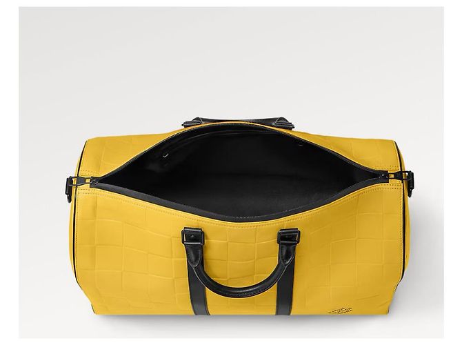 Abbesses Keepall Damier Scuba de Louis Vuitton Jaune - vue 2