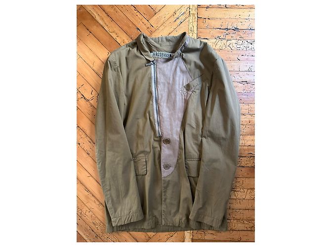 Dirk Bikkenbergs Giacca marrone chiaro con zip di Dirk Bikkembergs - vista 2