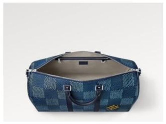 Abbesses Louis Vuitton LV Keepall 50 Damier héritage bleu - vue 2
