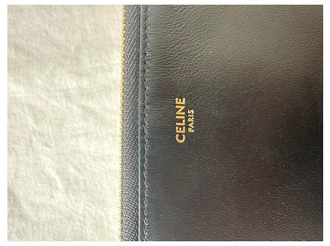 Céline bolsa pequena Celine Trio em pele de cordeiro lisa - vista 10