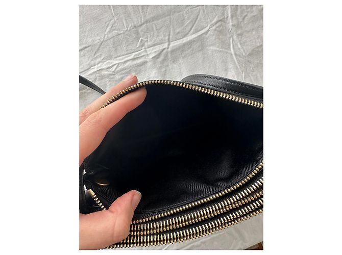 Céline bolsa pequena Celine Trio em pele de cordeiro lisa - vista 14