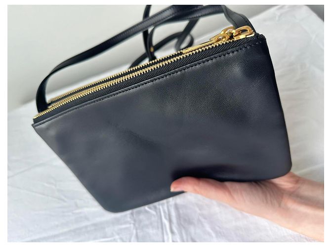 Céline bolsa pequena Celine Trio em pele de cordeiro lisa - vista 17
