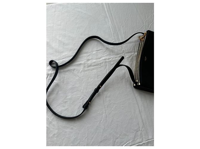Céline bolsa pequena Celine Trio em pele de cordeiro lisa - vista 19