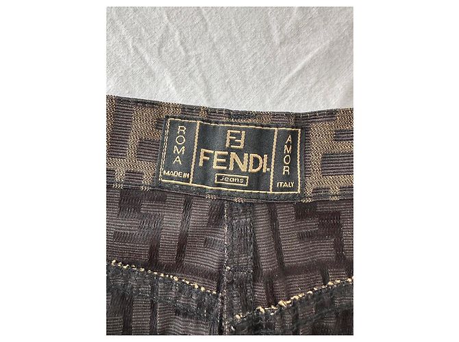 Fendi Jeans Zucca Monogram Rock Braun - Ansicht 10