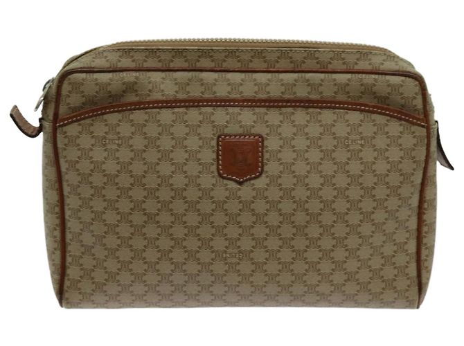 Céline CELINE Pochette in tela macadam Beige Auth yk11631 - vista 13