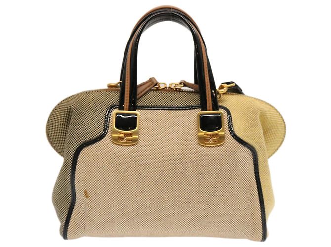 FENDI Borsa a Mano Tela 2modo Beige Auth 70343 - vista 13