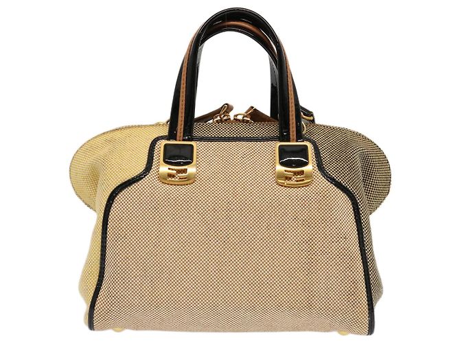 FENDI Borsa a Mano Tela 2modo Beige Auth 70343 - vista 2