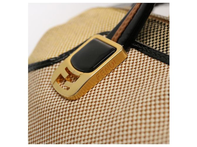 FENDI Borsa a Mano Tela 2modo Beige Auth 70343 - vista 9