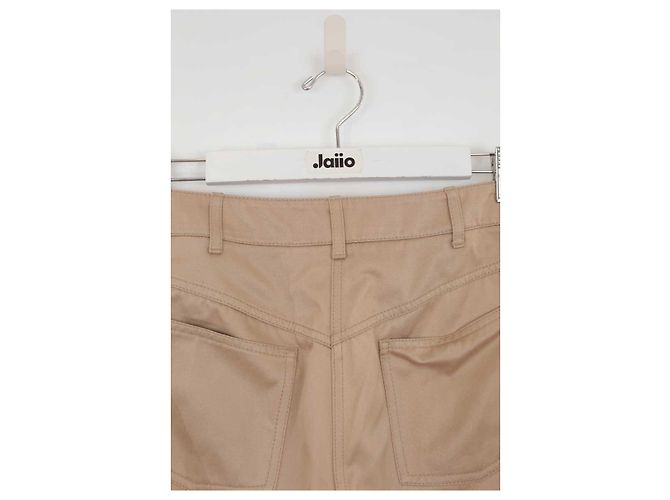 Hermès Pantalones ajustados de algodón Beige - vista 4