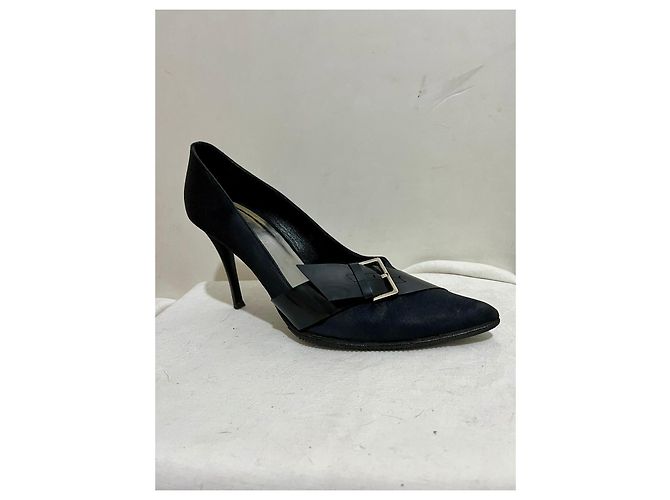Bottega Veneta Tacchi a spillo neri in raso Nero - vista 2
