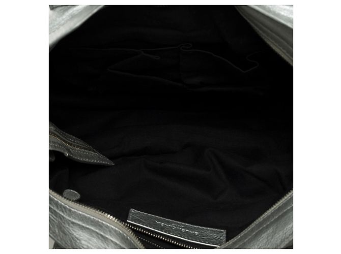 Sac BALENCIAGA City en Cuir Argent - 101849 - vue 8